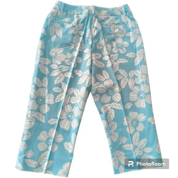 12🌴Jessica Sport floral pastel colors capris pants - Picture 5 of 10